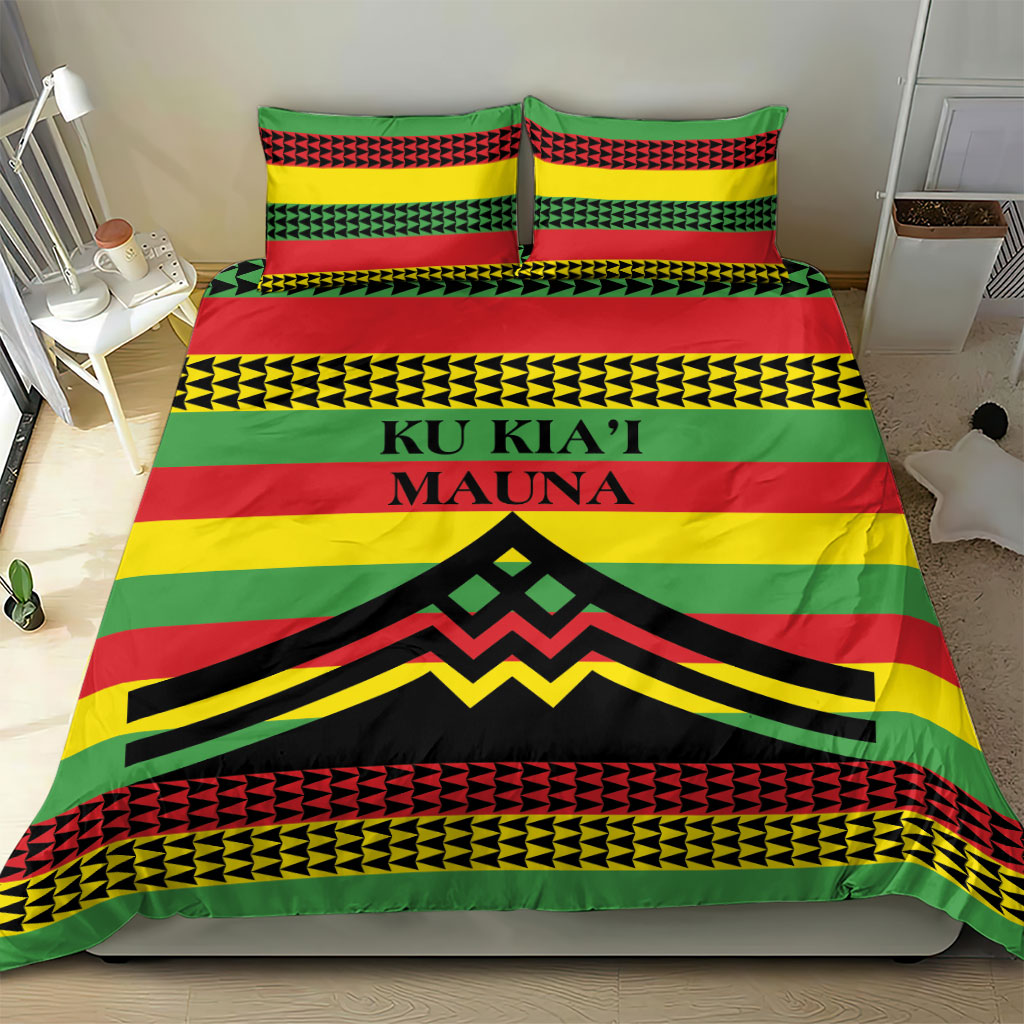 Hawaii Ku Kia'i Mauna Bedding Set Hawaiian Kanaka Maoli Motif
