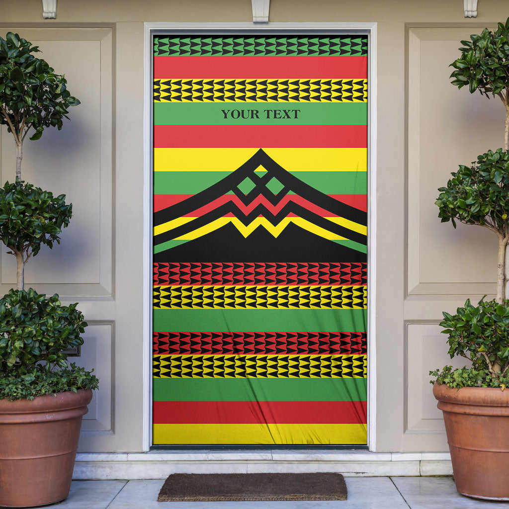 Hawaii Ku Kia'i Mauna Personalized Door Cover Hawaiian Kanaka Maoli Motif