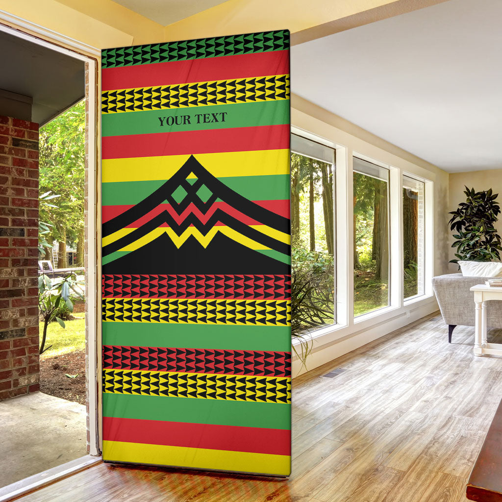 Hawaii Ku Kia'i Mauna Personalized Door Cover Hawaiian Kanaka Maoli Motif