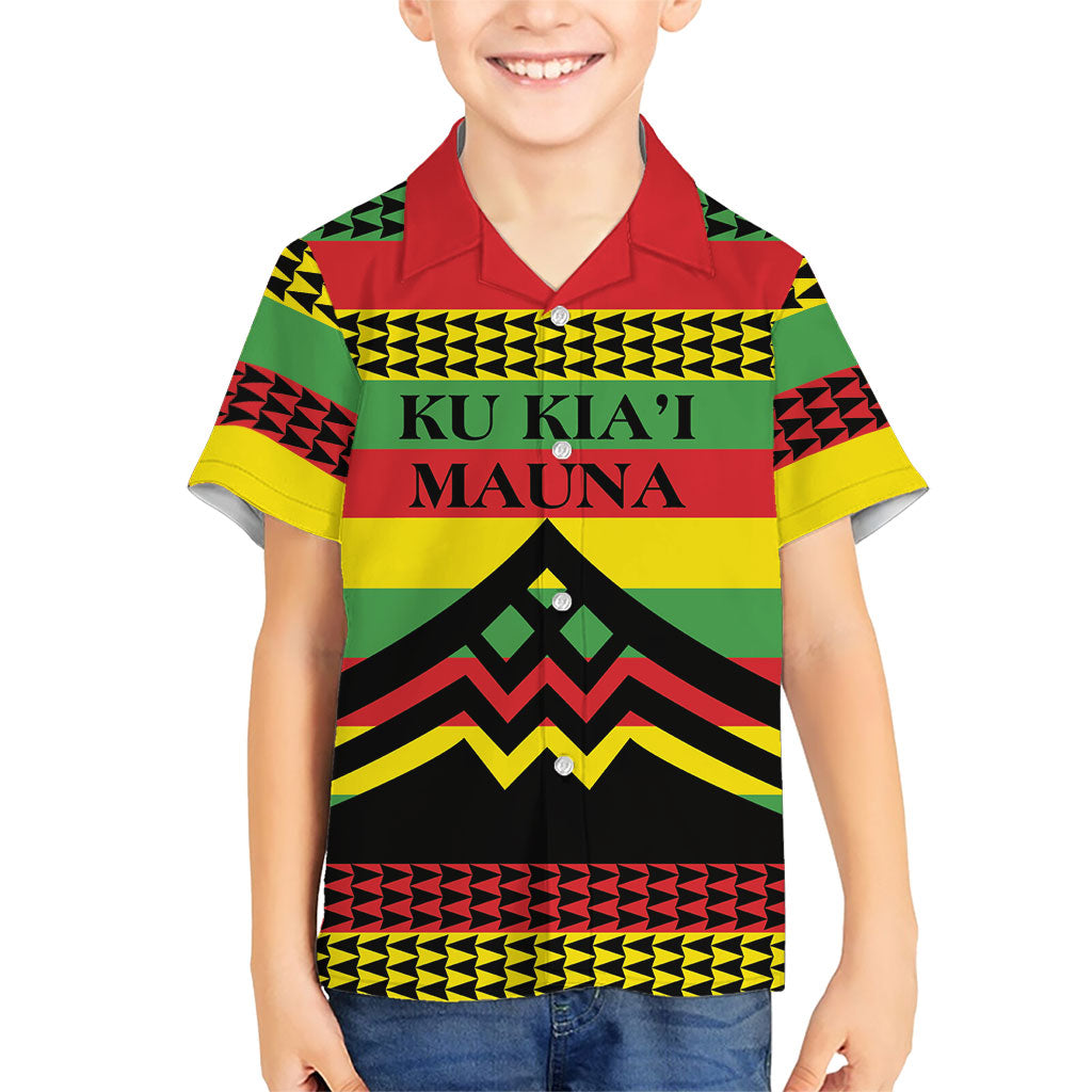 Hawaii Ku Kia'i Mauna Personalized Family Matching Long Sleeve Bodycon Dress and Hawaiian Shirt Hawaiian Kanaka Maoli Motif