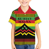 Hawaii Ku Kia'i Mauna Personalized Family Matching Off Shoulder Short Dress and Hawaiian Shirt Hawaiian Kanaka Maoli Motif