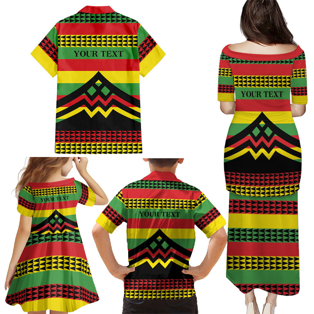 Hawaii Ku Kia'i Mauna Personalized Family Matching Puletasi and Hawaiian Shirt Hawaiian Kanaka Maoli Motif