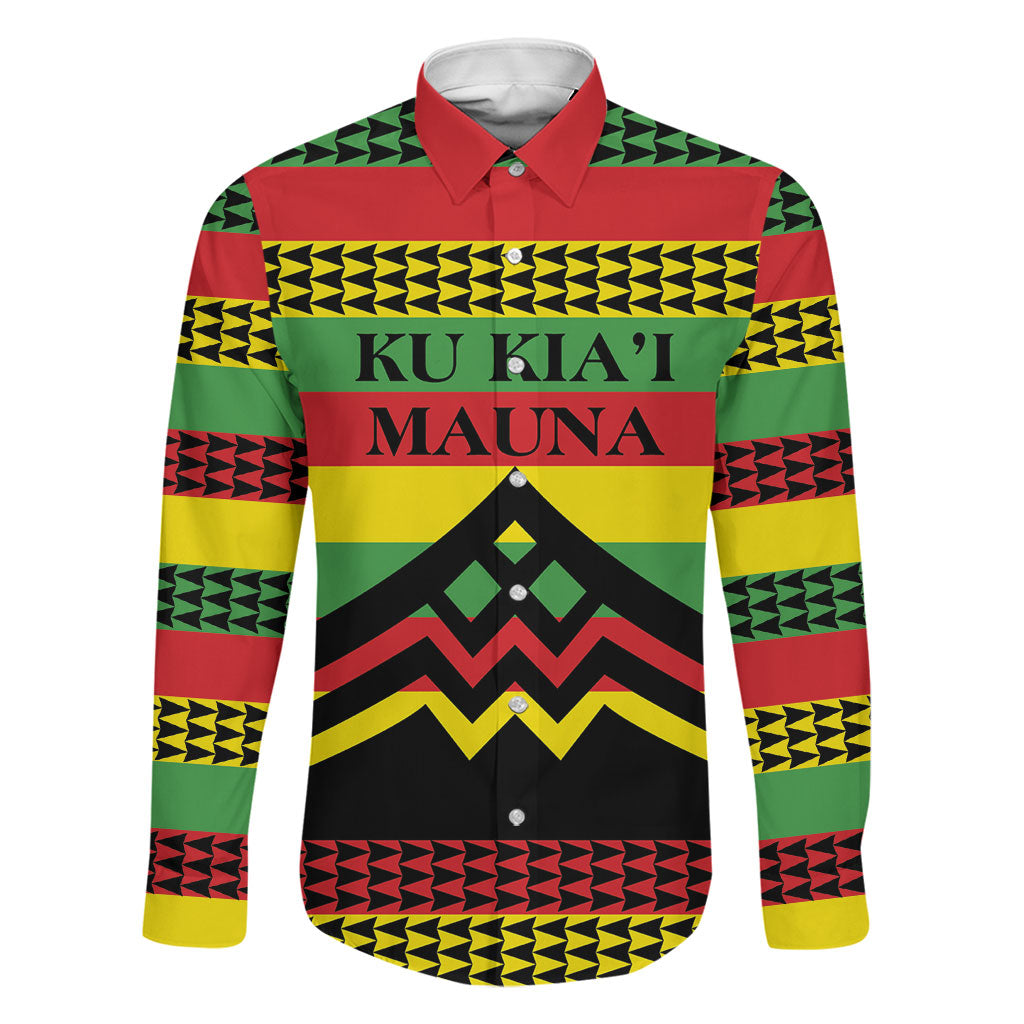 Hawaii Ku Kia'i Mauna Personalized Family Matching Short Sleeve Bodycon Dress and Hawaiian Shirt Hawaiian Kanaka Maoli Motif