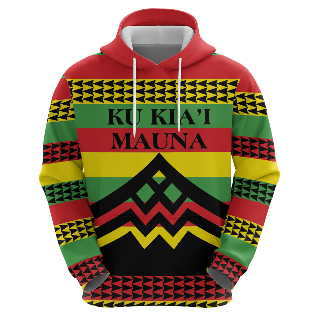 Hawaii Ku Kia'i Mauna Personalized Hoodie Hawaiian Kanaka Maoli Motif