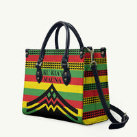 Hawaii Ku Kia'i Mauna Leather Bag Hawaiian Kanaka Maoli Motif