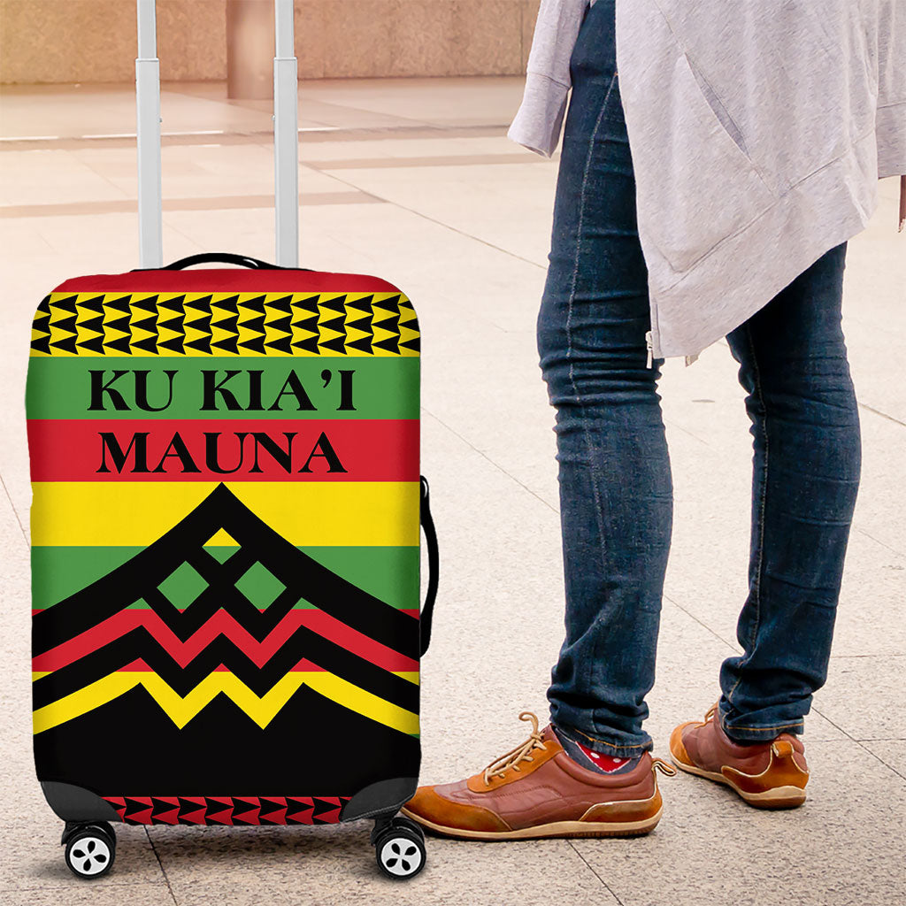 Hawaii Ku Kia'i Mauna Luggage Cover Hawaiian Kanaka Maoli Motif