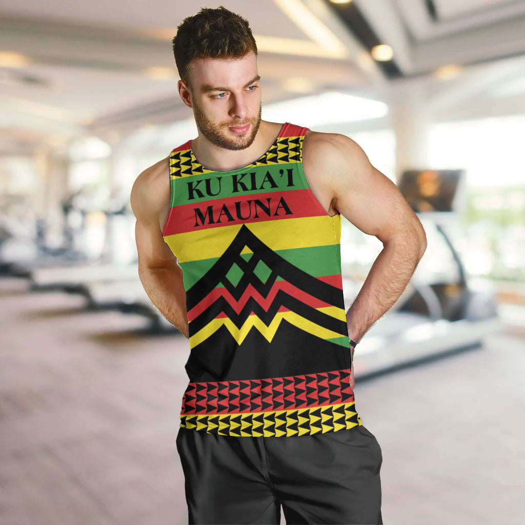 Hawaii Ku Kia'i Mauna Personalized Men Tank Top Hawaiian Kanaka Maoli Motif