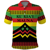 Hawaii Ku Kia'i Mauna Personalized Polo Shirt Hawaiian Kanaka Maoli Motif