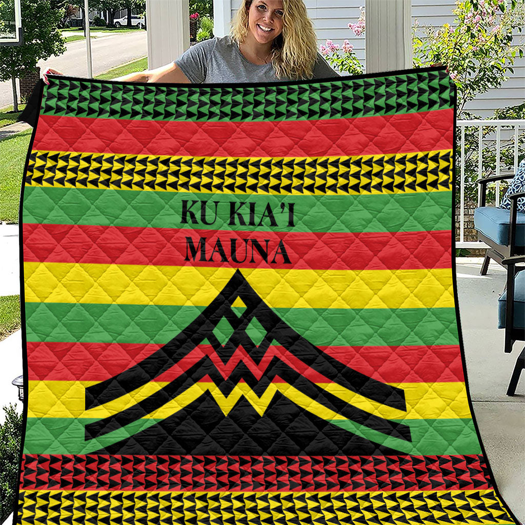 【karan】 ハワイアンキルト Hawaii Ku Kia'i Mauna Quilt Hawaiian Kanaka Maoli Motif