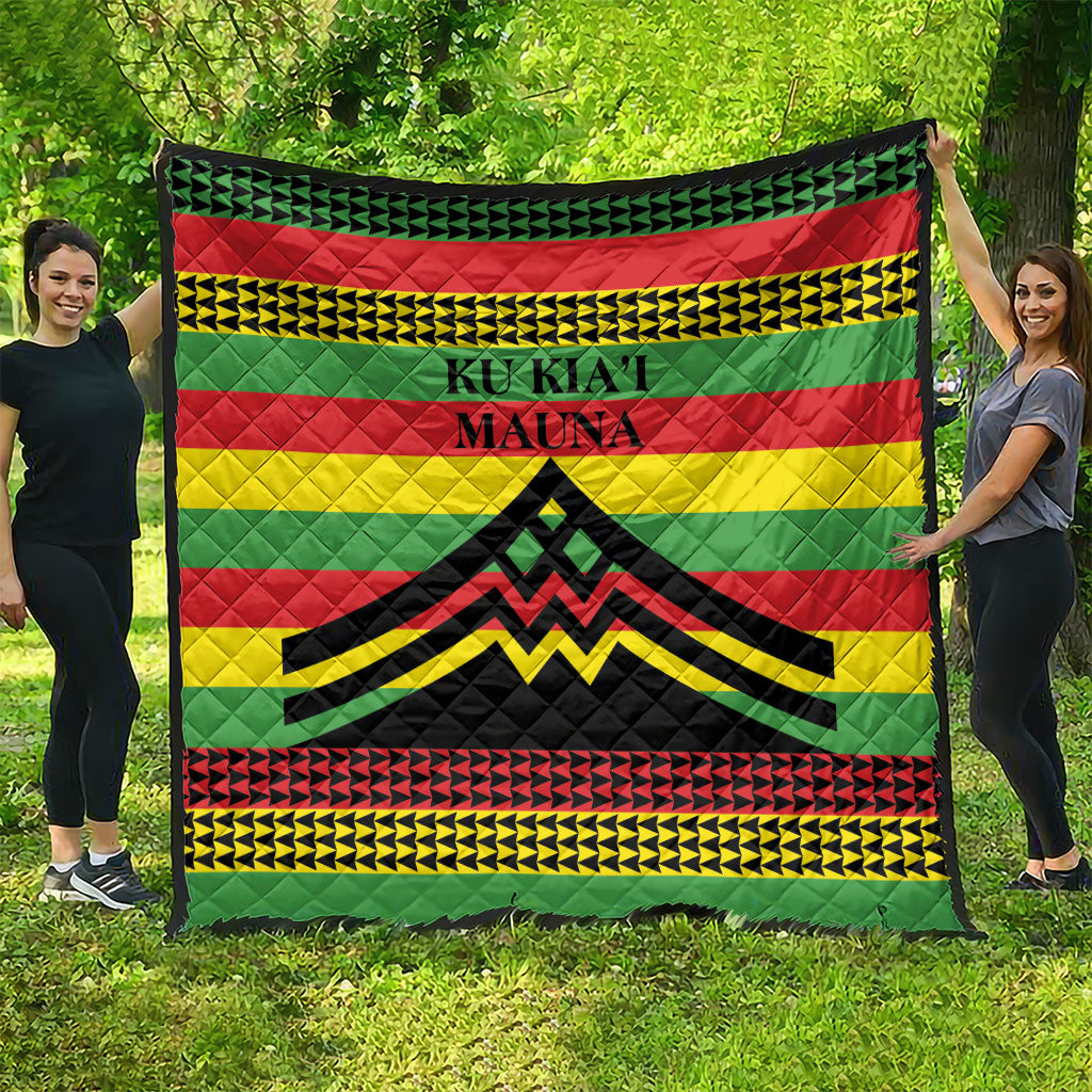 Hawaii Ku Kia'i Mauna Quilt Hawaiian Kanaka Maoli Motif