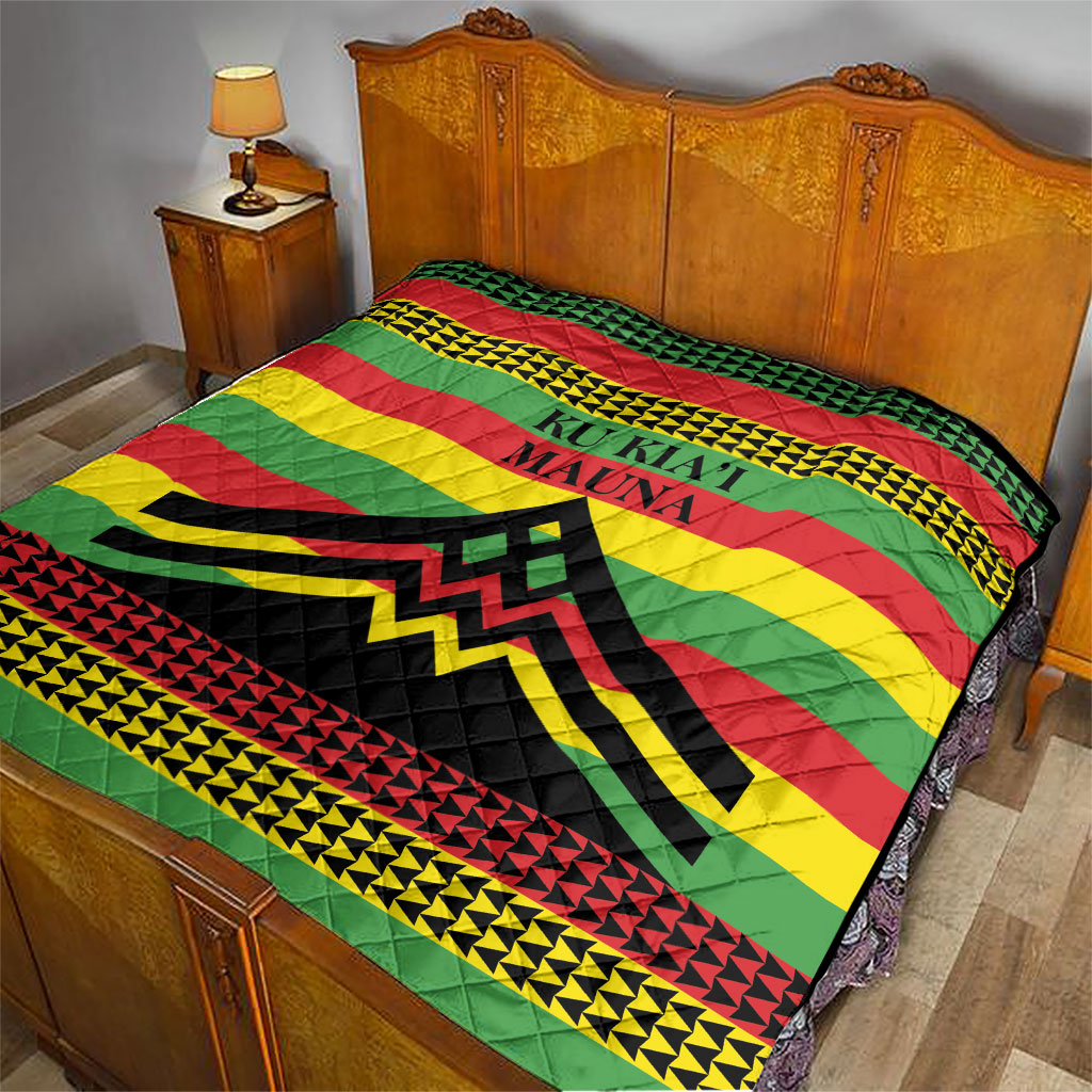 Hawaii Ku Kia'i Mauna Quilt Hawaiian Kanaka Maoli Motif