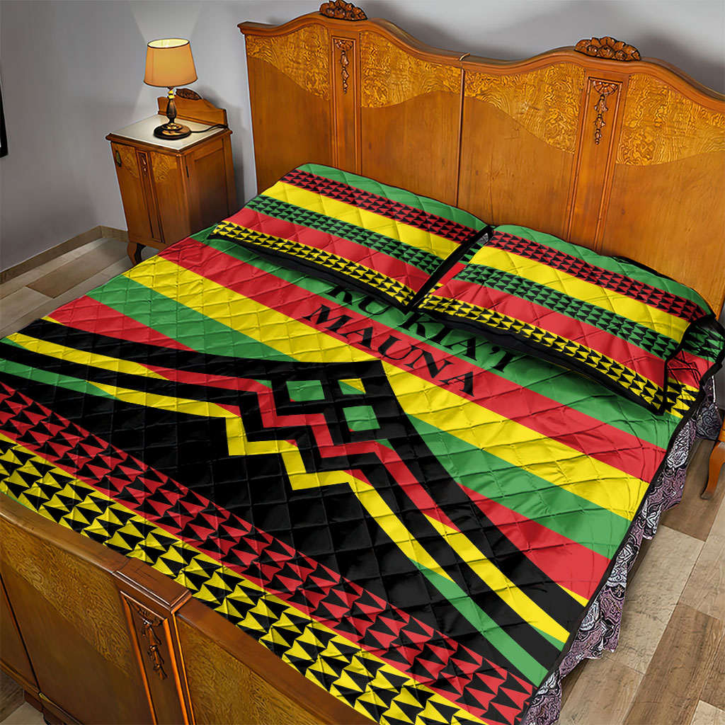 Hawaii Ku Kia'i Mauna Quilt Bed Set Hawaiian Kanaka Maoli Motif