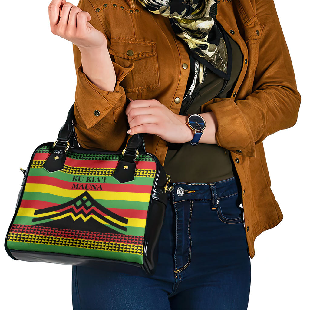 Hawaii Ku Kia'i Mauna Shoulder Handbag Hawaiian Kanaka Maoli Motif