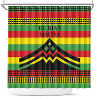 Hawaii Ku Kia'i Mauna Shower Curtain Hawaiian Kanaka Maoli Motif