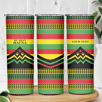 Hawaii Ku Kia'i Mauna Personalized Skinny Tumbler Hawaiian Kanaka Maoli Motif