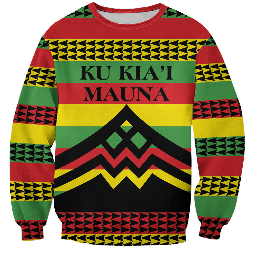 Hawaii Ku Kia'i Mauna Personalized Sweatshirt Hawaiian Kanaka Maoli Motif