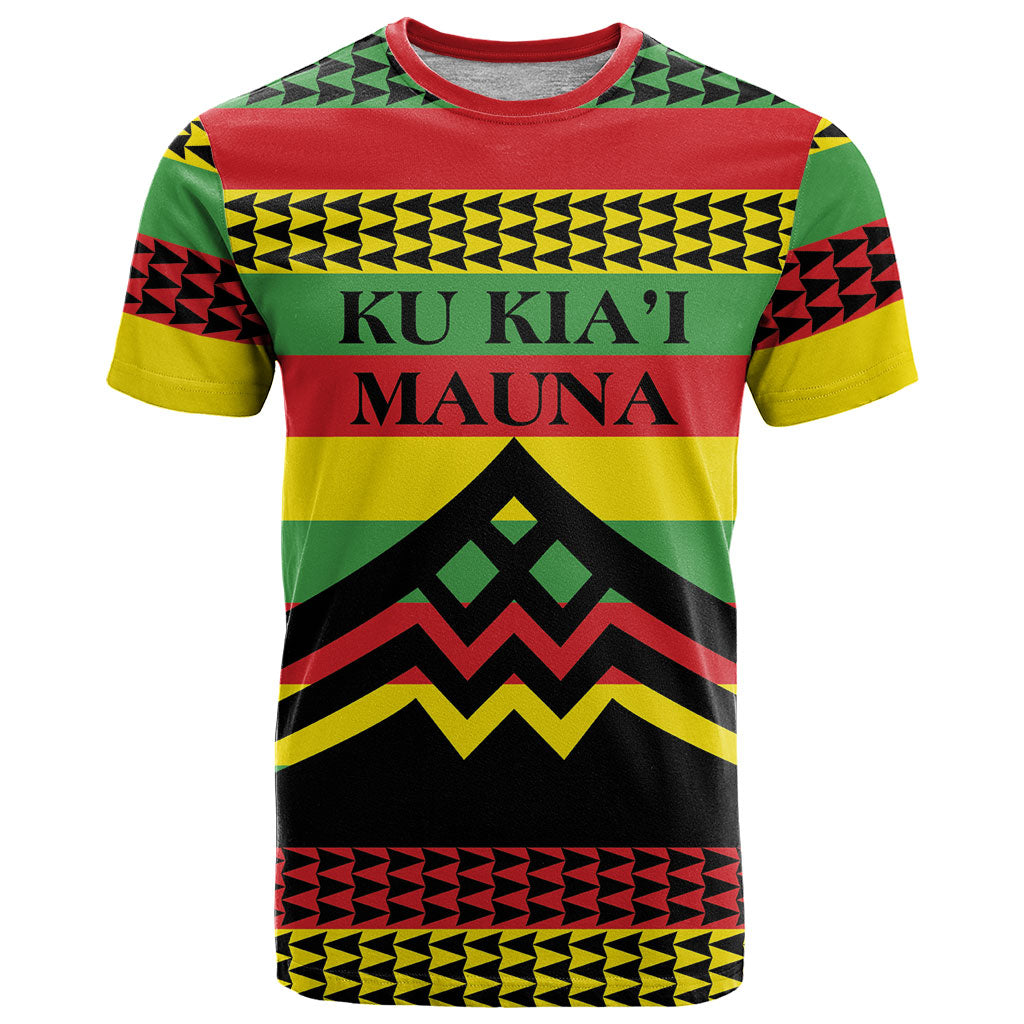 Hawaii Ku Kia'i Mauna Personalized T Shirt Hawaiian Kanaka Maoli Motif