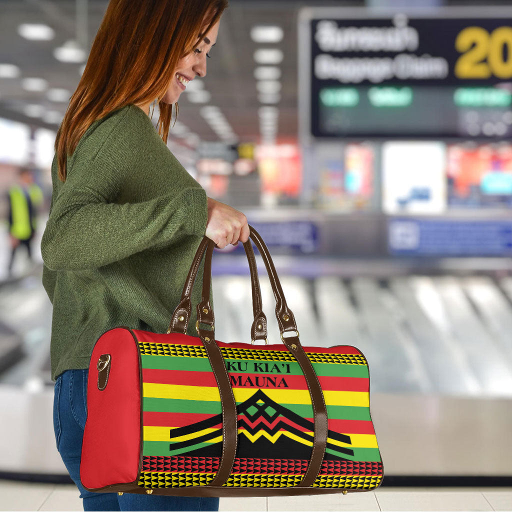 Hawaii Ku Kia'i Mauna Travel Bag Hawaiian Kanaka Maoli Motif