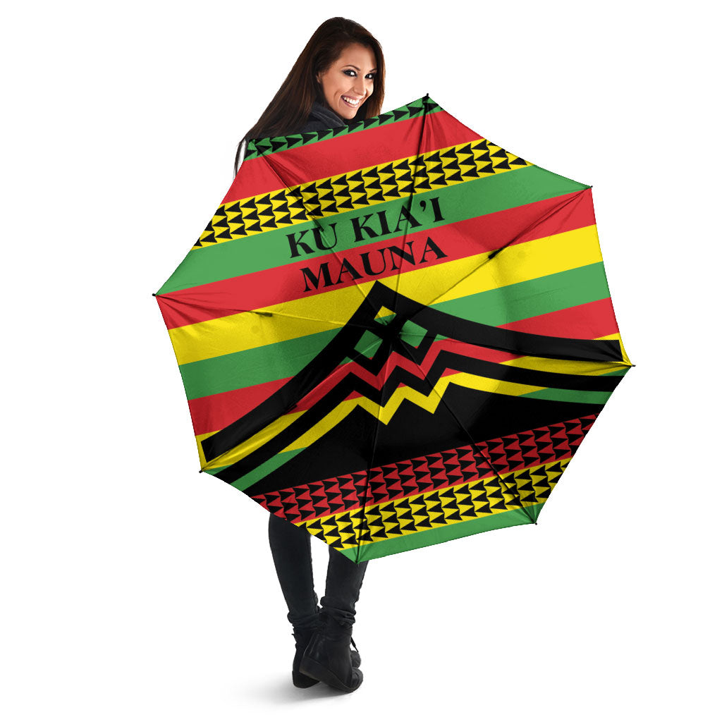 Hawaii Ku Kia'i Mauna Umbrella Hawaiian Kanaka Maoli Motif