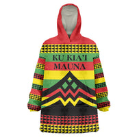 Hawaii Ku Kia'i Mauna Personalized Wearable Blanket Hoodie Hawaiian Kanaka Maoli Motif