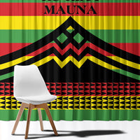 Hawaii Ku Kia'i Mauna Window Curtain Hawaiian Kanaka Maoli Motif