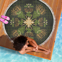 Hawaii Ohia Lehua Squares Beach Blanket Hawaiian Quilt Inspired Floral Pattern