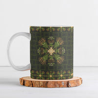 Hawaii Ohia Lehua Squares Ceramic Mug Hawaiian Quilt Inspired Floral Pattern