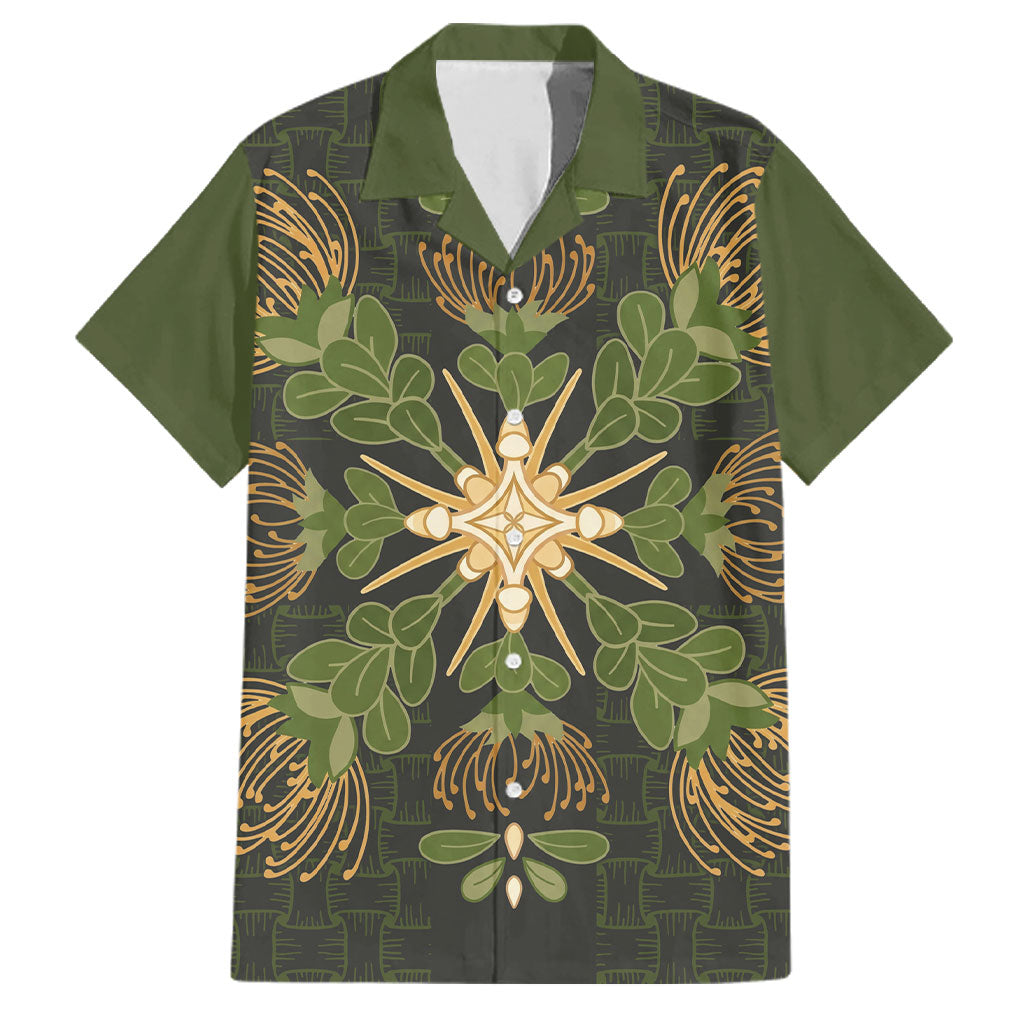 Hawaii Ohia Lehua Squares Family Matching Short Sleeve Bodycon Dress and Hawaiian Shirt Hawaiian Quilt Inspired Floral Pattern