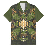 Hawaii Ohia Lehua Squares Family Matching Summer Maxi Dress and Hawaiian Shirt Hawaiian Quilt Inspired Floral Pattern
