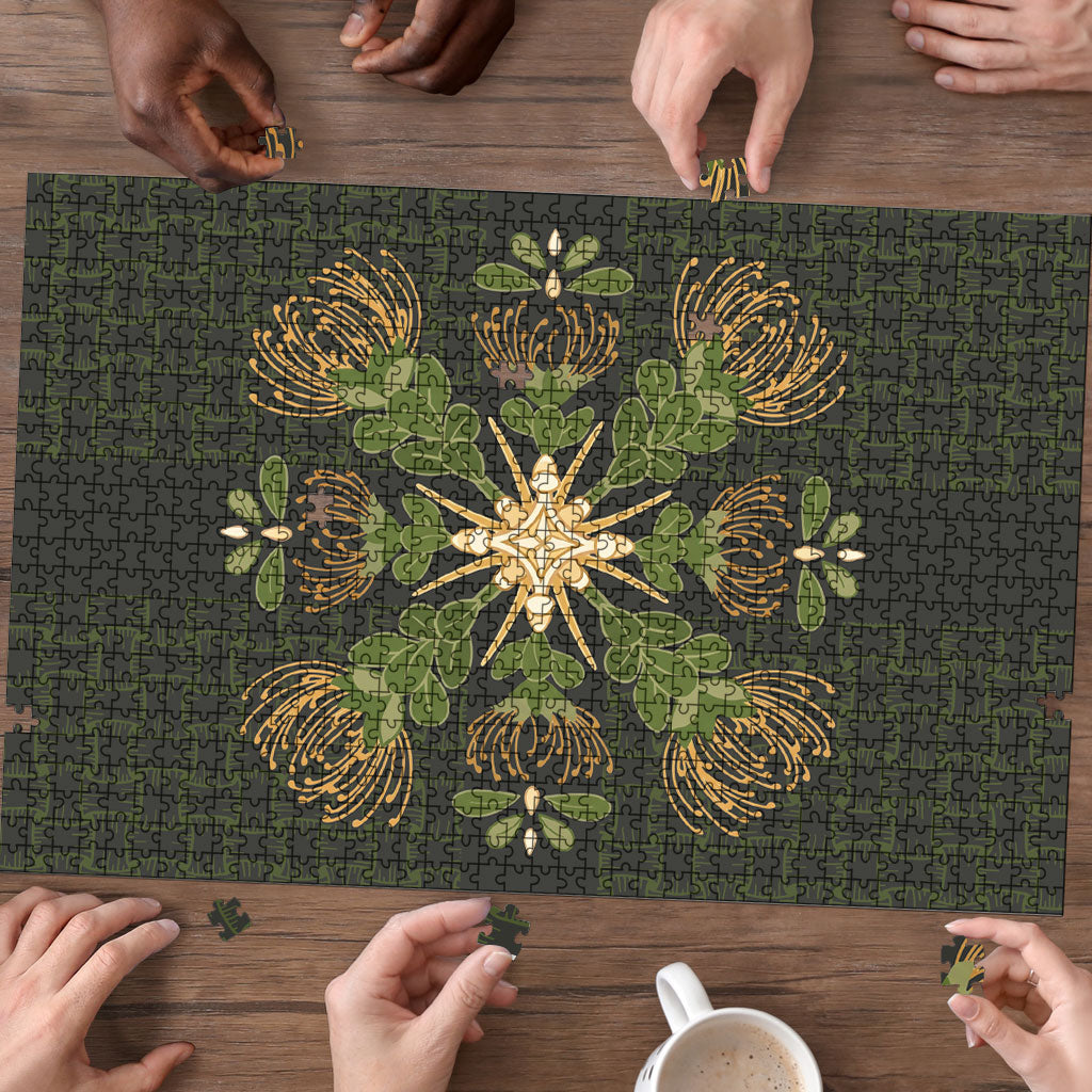 Hawaii Ohia Lehua Squares Puzzle Hawaiian Quilt Inspired Floral Pattern