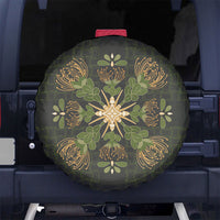 Hawaii Ohia Lehua Squares Spare Tire Cover Hawaiian Quilt Inspired Floral Pattern