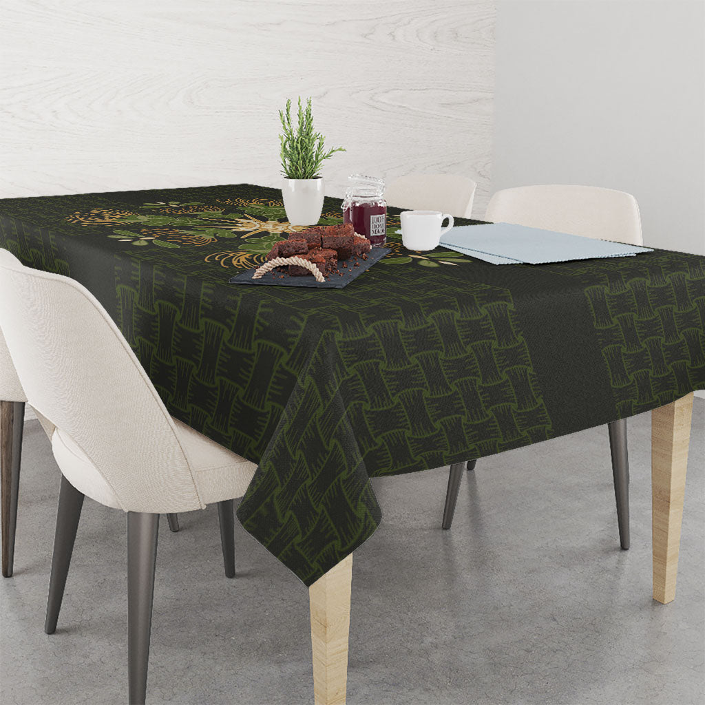 Hawaii Ohia Lehua Squares Tablecloth Hawaiian Quilt Inspired Floral Pattern