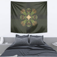 Hawaii Ohia Lehua Squares Tapestry Hawaiian Quilt Inspired Floral Pattern