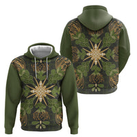 Hawaii Ohia Lehua Squares Zip Hoodie Hawaiian Quilt Inspired Floral Pattern