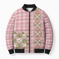 Akala Hamele Hawai'i Palaka Squares Maile Leaf Bomber Puffer Jacket Flowers Hawaiian Quilt Patterns
