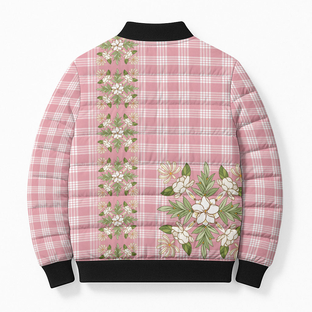 Akala Hamele Hawai'i Palaka Squares Maile Leaf Bomber Puffer Jacket Flowers Hawaiian Quilt Patterns