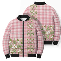 Akala Hamele Hawai'i Palaka Squares Maile Leaf Bomber Puffer Jacket Flowers Hawaiian Quilt Patterns
