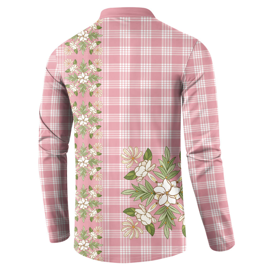 Akala Hamele Hawai'i Palaka Squares Maile Leaf Button Sweatshirt Flowers Hawaiian Quilt Patterns