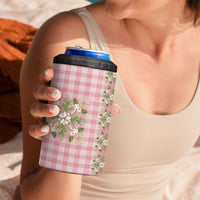 Akala Hamele Hawai'i Palaka Squares Maile Leaf 4 in 1 Can Cooler Tumbler Flowers Hawaiian Quilt Patterns