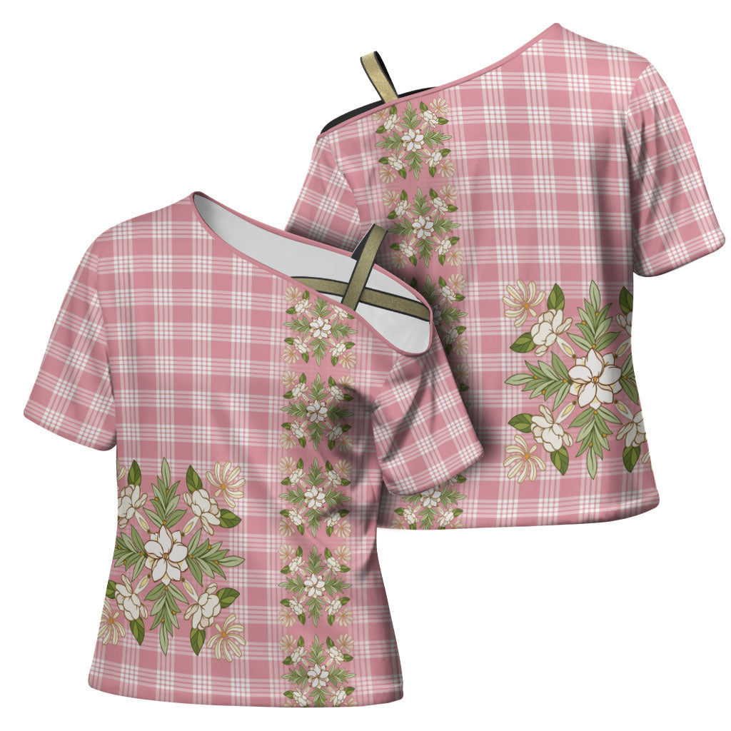 Akala Hamele Hawai'i Palaka Squares Maile Leaf Cross Shoulder Shirt Flowers Hawaiian Quilt Patterns