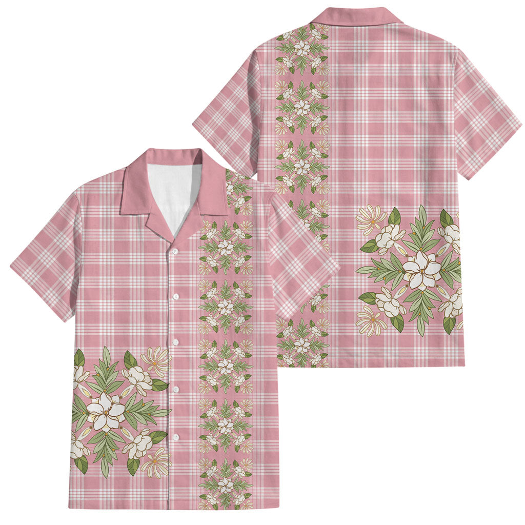 Akala Hamele Hawai'i Palaka Squares Maile Leaf Family Matching Puletasi and Hawaiian Shirt Flowers Hawaiian Quilt Patterns