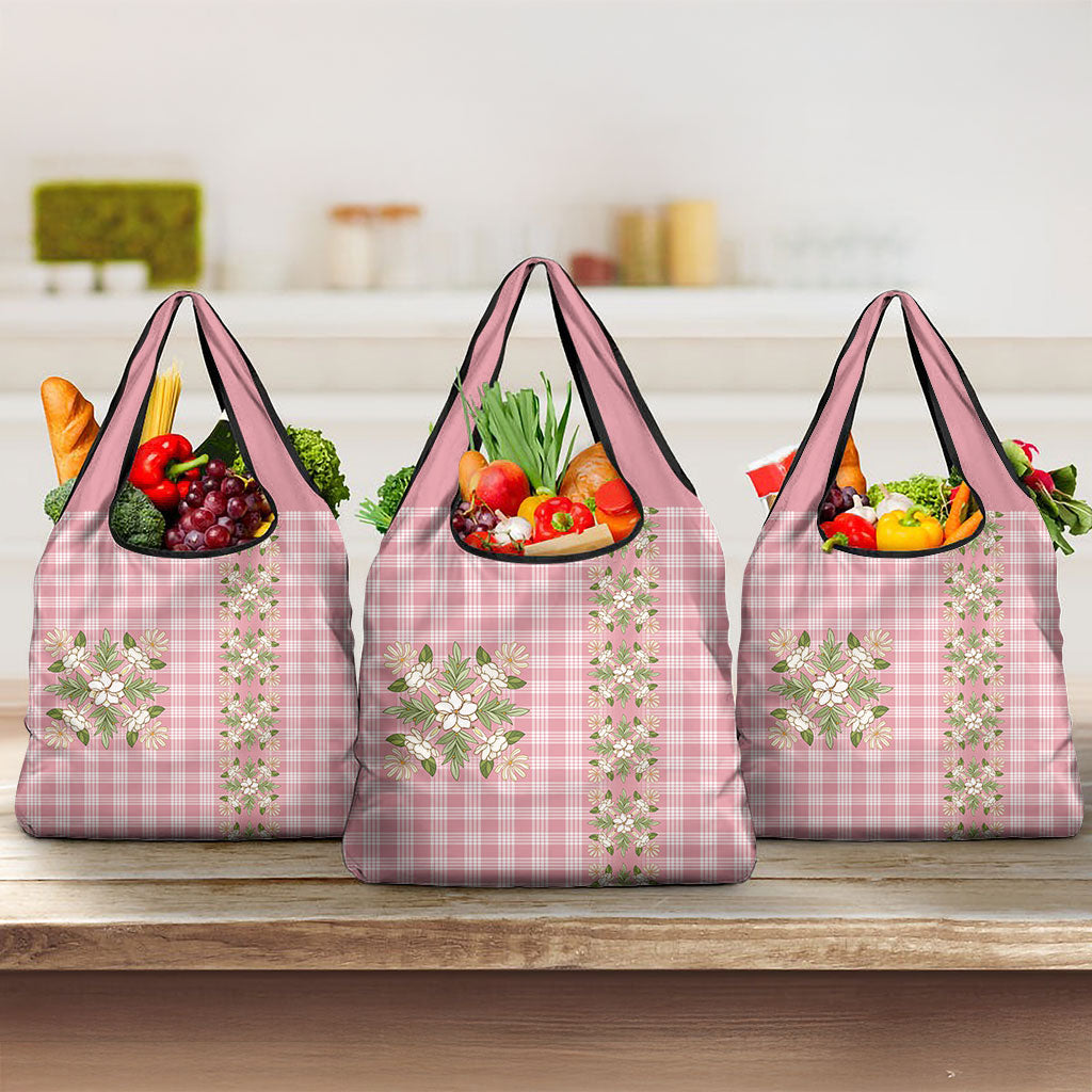 Akala Hamele Hawai'i Palaka Squares Maile Leaf Grocery Bag Flowers Hawaiian Quilt Patterns