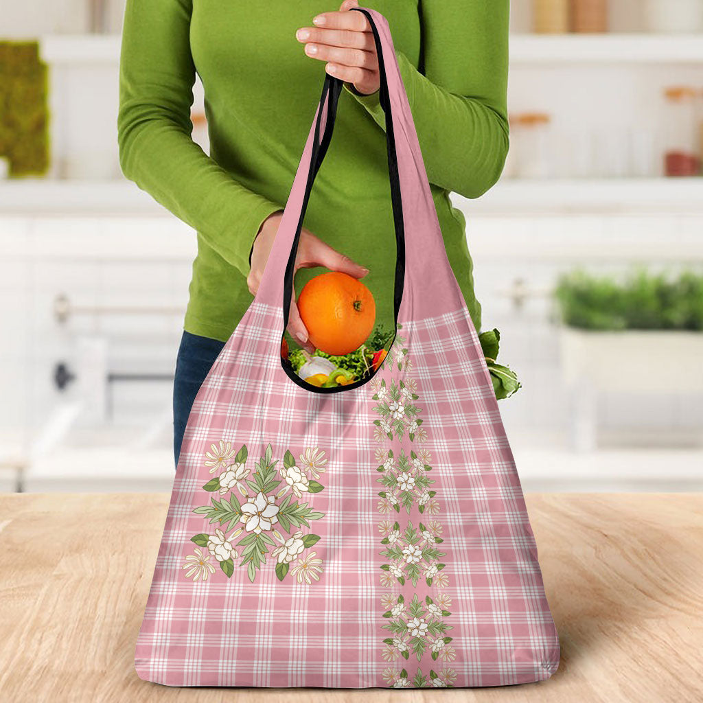 Akala Hamele Hawai'i Palaka Squares Maile Leaf Grocery Bag Flowers Hawaiian Quilt Patterns