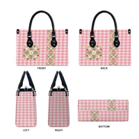 Akala Hamele Hawai'i Palaka Squares Maile Leaf Leather Bag Flowers Hawaiian Quilt Patterns