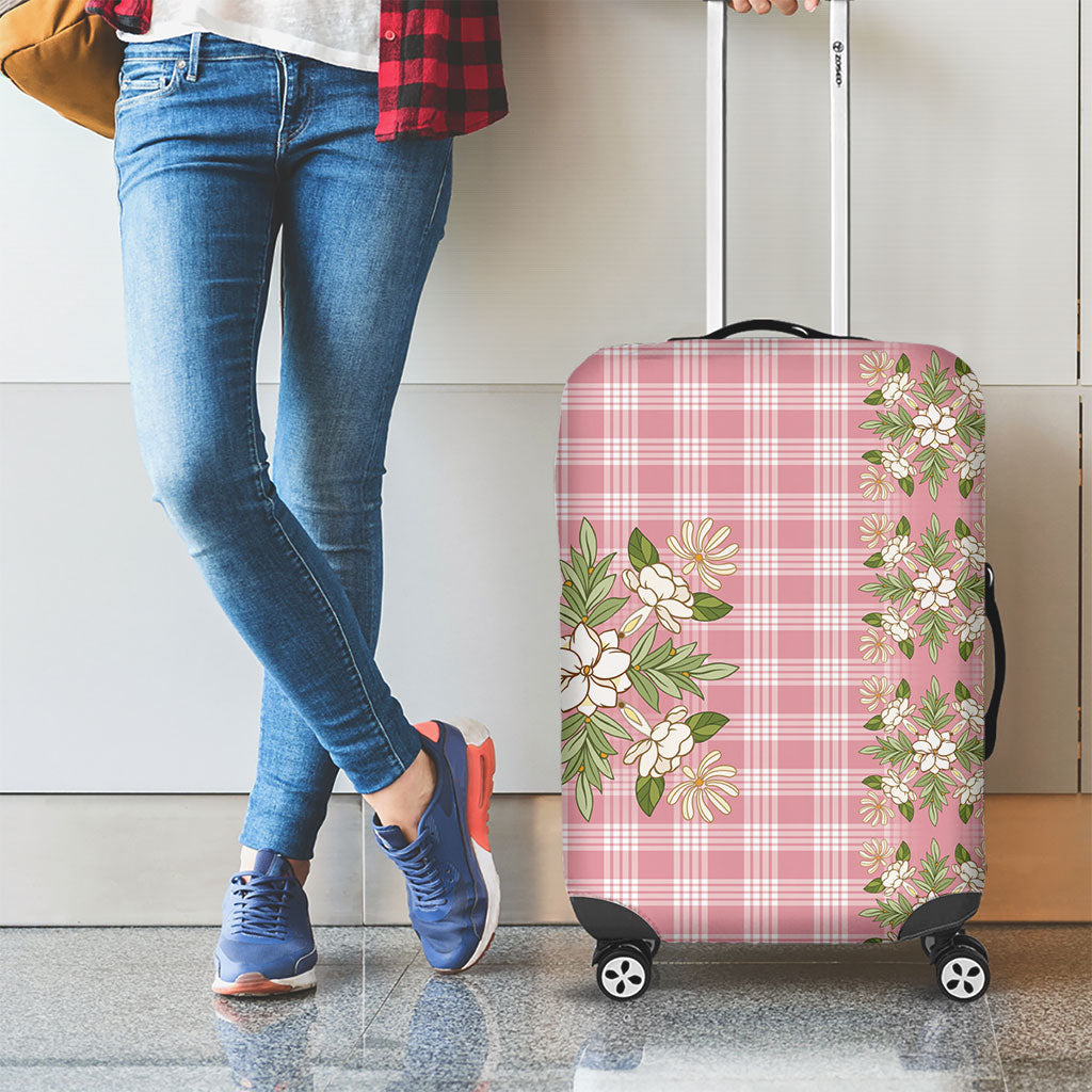 Akala Hamele Hawai'i Palaka Squares Maile Leaf Luggage Cover Flowers Hawaiian Quilt Patterns
