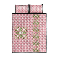 Akala Hamele Hawai'i Palaka Squares Maile Leaf Quilt Bed Set Flowers Hawaiian Quilt Patterns