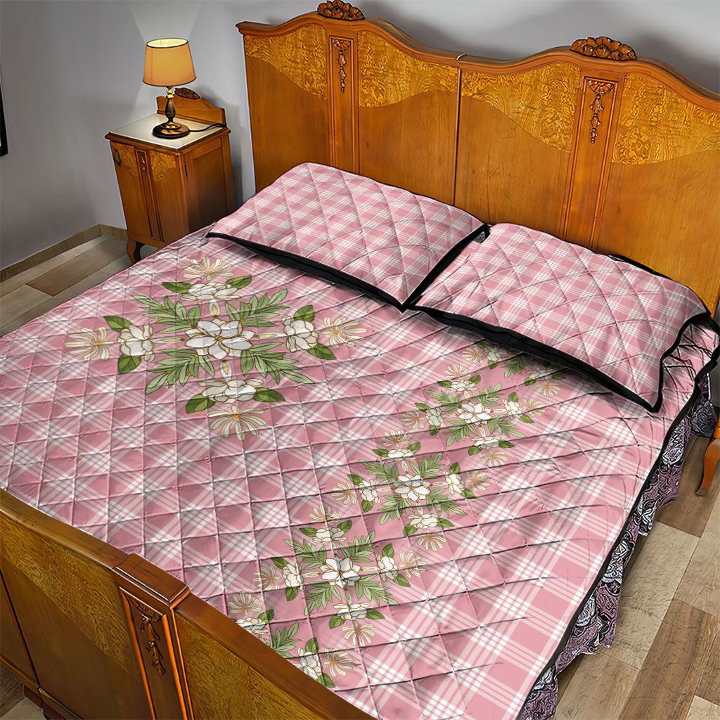 Akala Hamele Hawai'i Palaka Squares Maile Leaf Quilt Bed Set Flowers Hawaiian Quilt Patterns