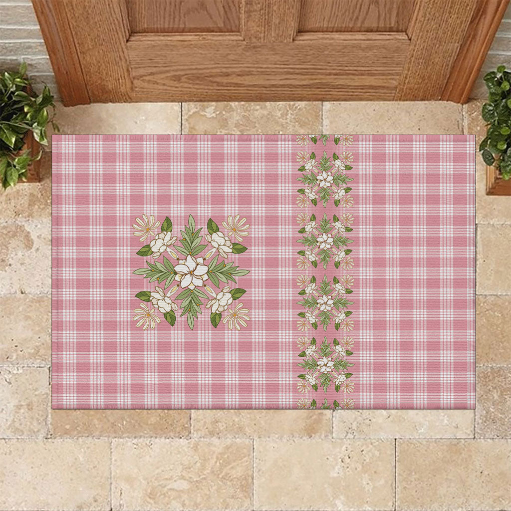 Akala Hamele Hawai'i Palaka Squares Maile Leaf Rubber Doormat Flowers Hawaiian Quilt Patterns