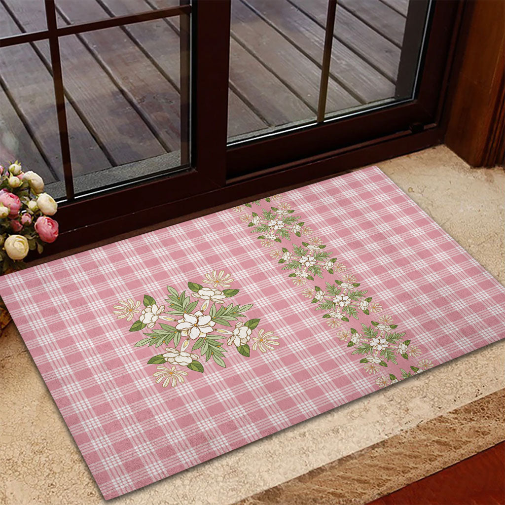 Akala Hamele Hawai'i Palaka Squares Maile Leaf Rubber Doormat Flowers Hawaiian Quilt Patterns