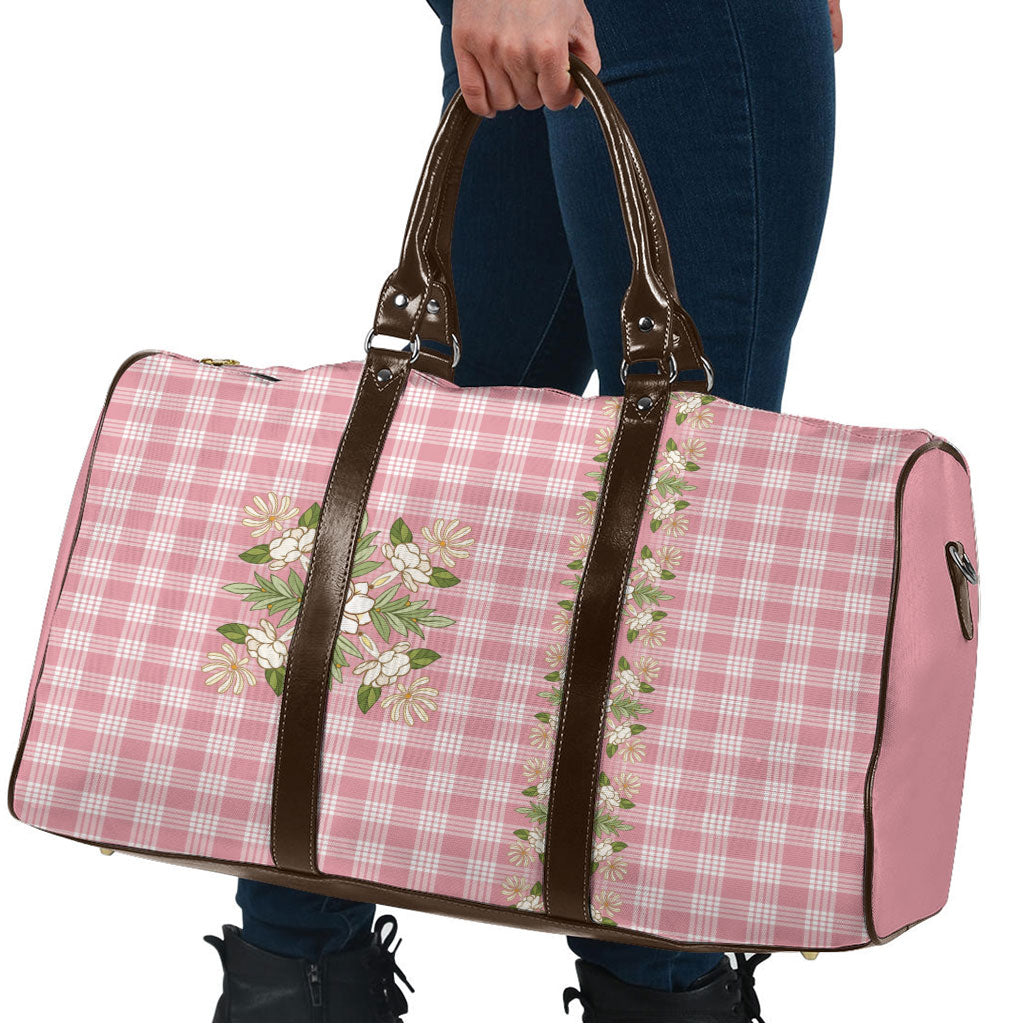 Akala Hamele Hawai'i Palaka Squares Maile Leaf Travel Bag Flowers Hawaiian Quilt Patterns